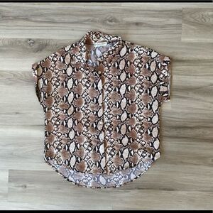 Jon & Anna snake skin button down